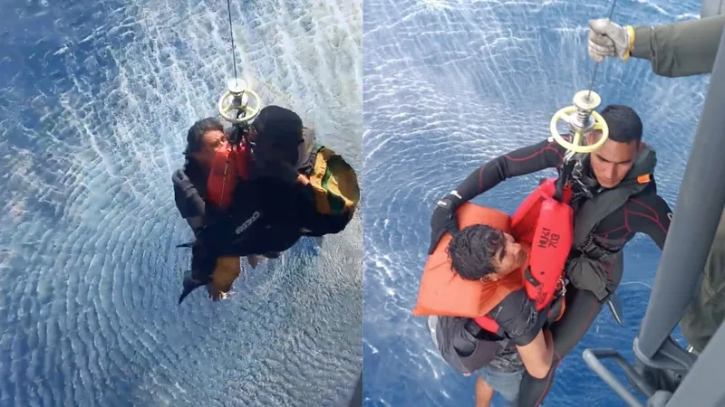 Marinha resgata sete pescadores que estavam à deriva na costa do Maranhão