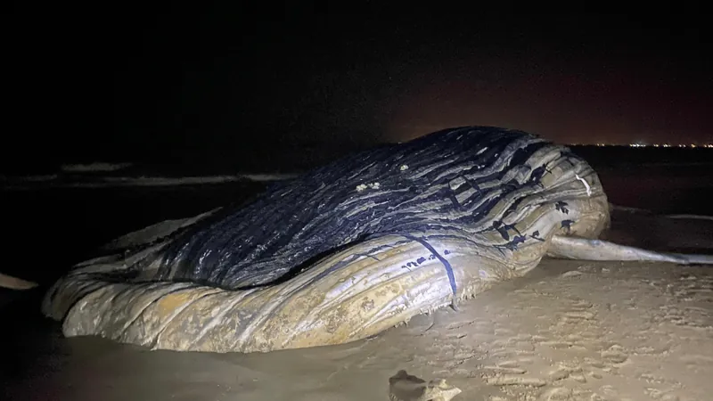 Baleia-Jubarte é encontrada morta em praia do Interior do Rio