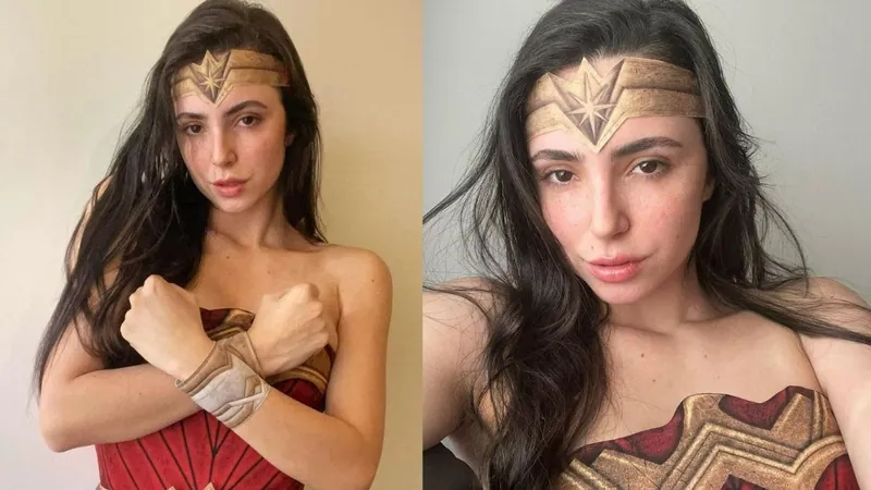 Modelo de 21 anos fatura R$80 mil com cosplay de Mulher Maravilha no Onlyfans