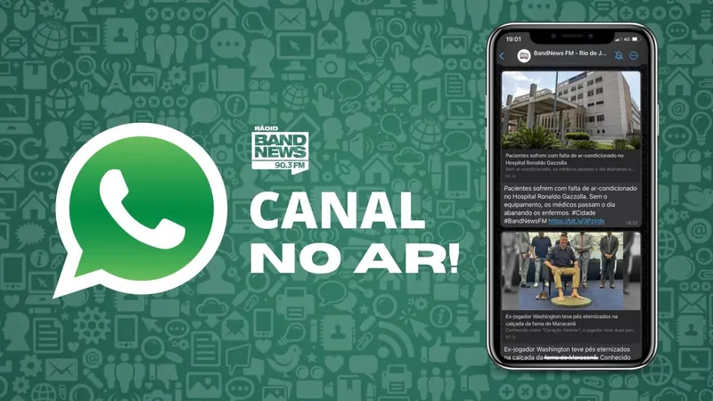 Receba as principais notícias e vídeos da BandNews FM Rio via WhatsApp