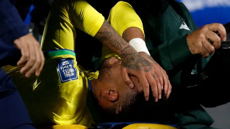 Neymar rompe o ligamento do joelho e passará por cirurgia