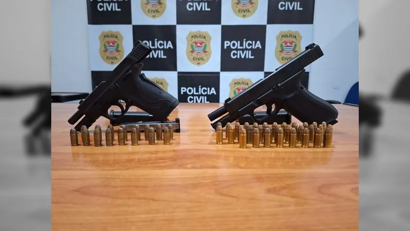 Pistolas semiautomáticas são apreendidas em Sorocaba