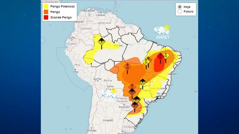 Inmet emite alerta de perigo por onda de calor no centro-oeste