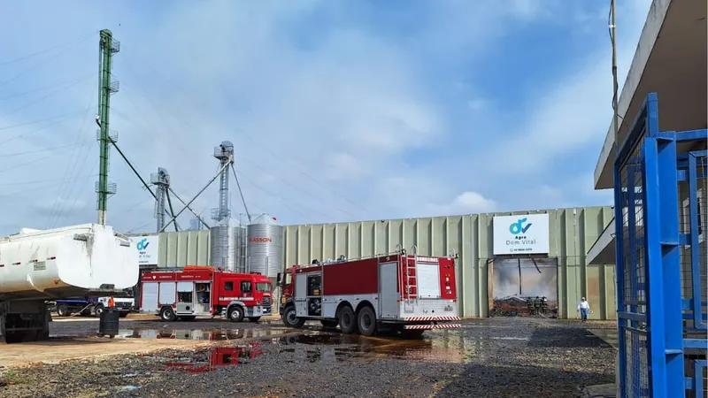 Incêndio atinge fábrica de óleos vegetais em Paulínia