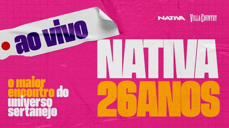 Nativa FM realiza show em comemoração aos 26 anos; acompanhe ao vivo