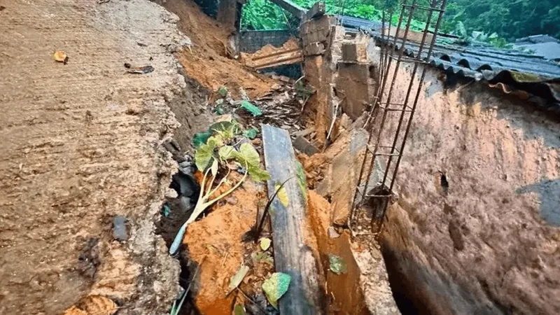 Ubatuba enfrenta deslizamento de terra após fortes chuvas no Litoral Norte