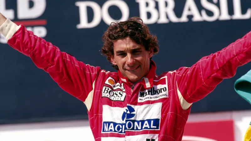 Ayrton Senna durante o GP do Brasil de 1993