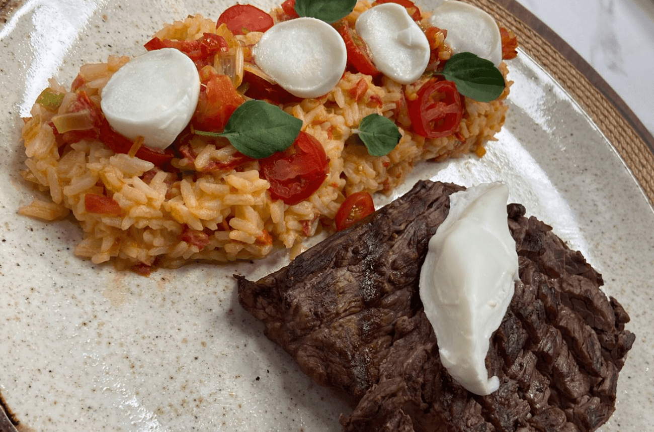 Fraldinha com arroz caprese | Band Receitas