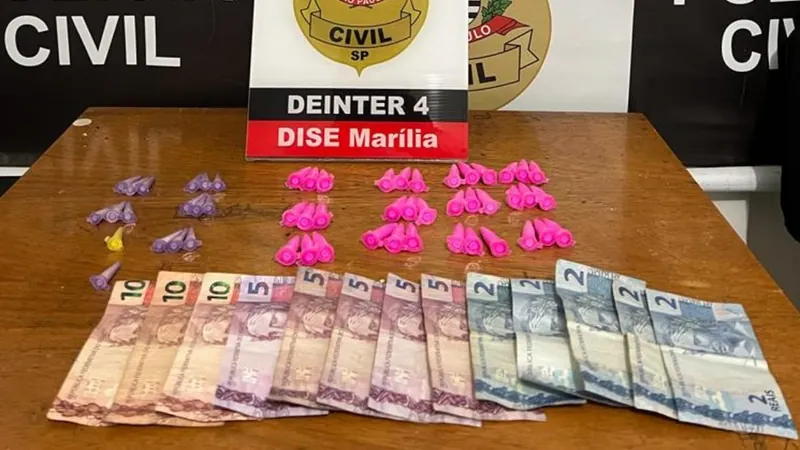 A droga foi apreendida na cidade de Marília