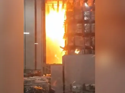 Vídeo mostra o desespero de funcionários em incêndio de fábrica de chocolate