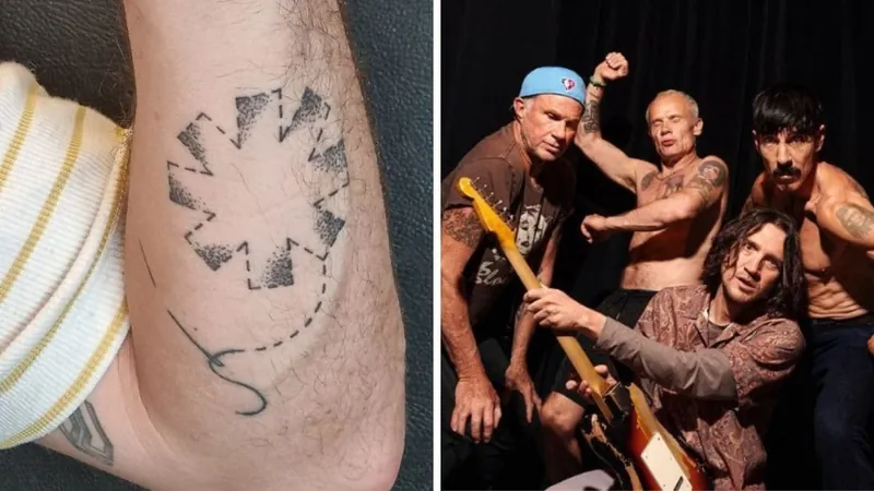 Fã tatua o braço para ser notado pelo Red Hot Chili Peppers e não tem sucesso