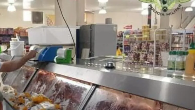 A ação aconteceu em um supermercado