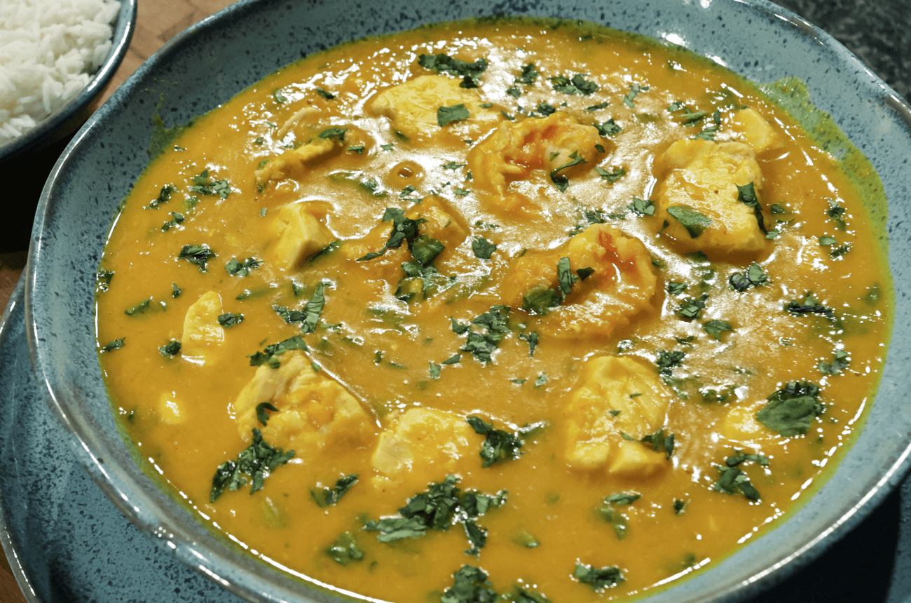 Curry tailandês de abóbora e frutos do mar | Band Receitas