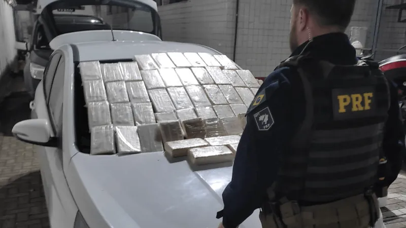 Motorista com 50 kg de cocaína é apreendido na Dutra, em Taubaté