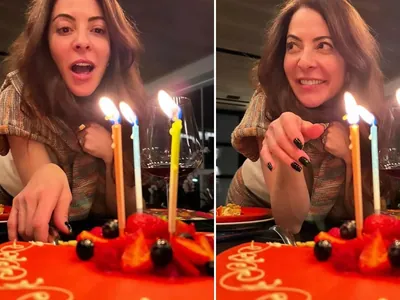 Ana Paula Padrão celebra aniversário com bolo fraisier feito por Jacquin
