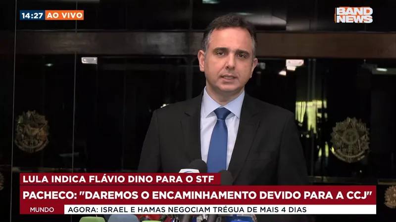 Pacheco: "esforço concentrado" para indicações de Dino ao STF e Gonet à PGR