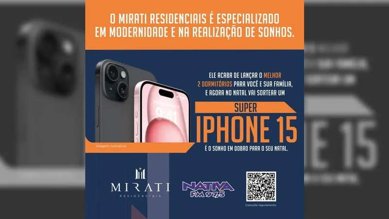 Regulamento: Promoção iPhone 15 da Nativa FM