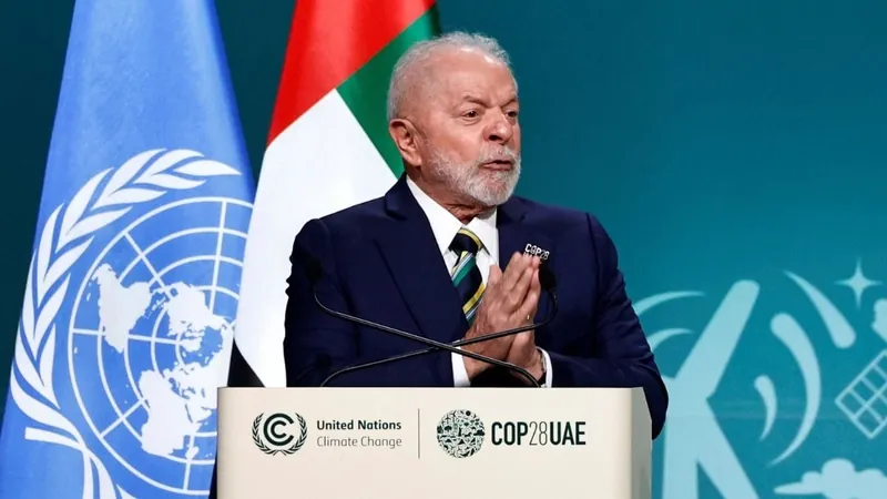 Lula durante discurso na COP 28, em Dubai