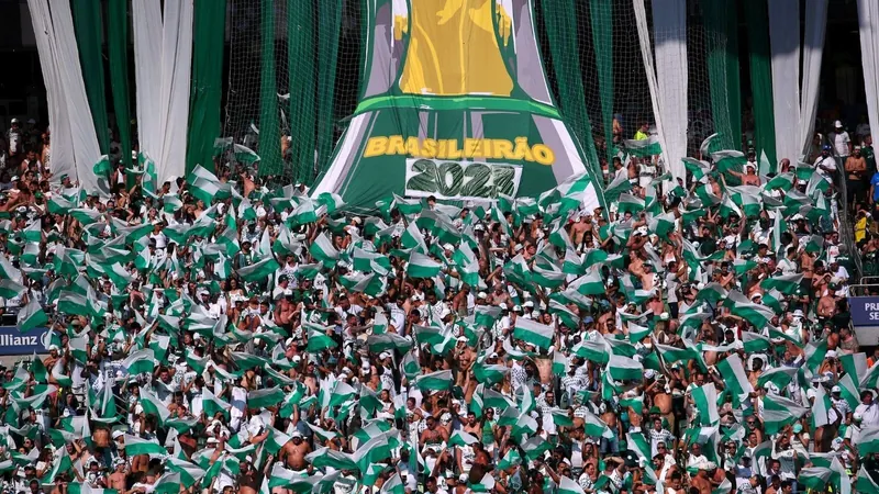 Torcida do Palmeiras na partida contra o Fluminense