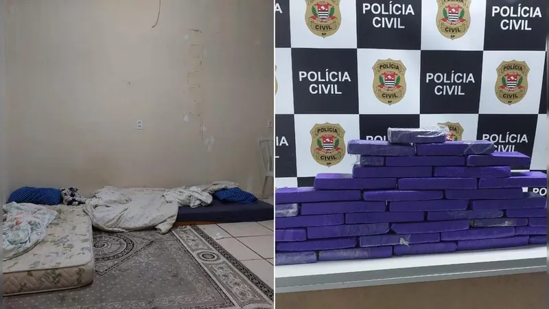 Polícia apreende 36 tijolos de maconha em possível cativeiro em Jundiaí