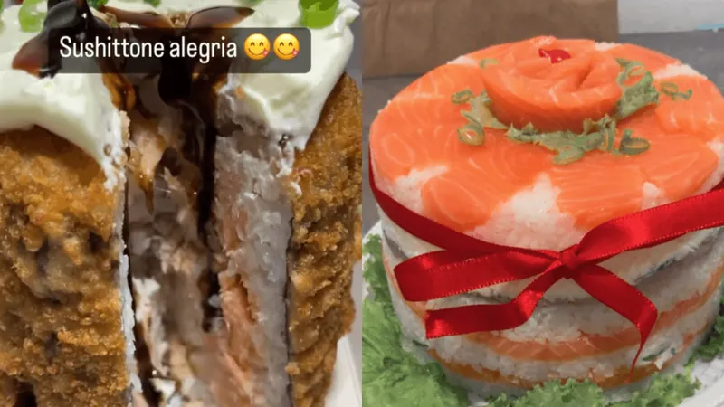 Restaurante japonês no Rj cria 'Sushittone' e 'Sushi cake' e viraliza na web