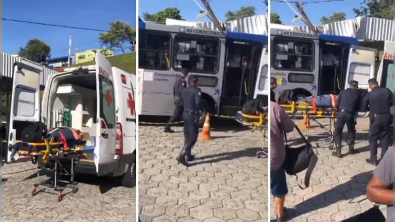 Ônibus bate em poste da Rodoviária de Valinhos e 10 pessoas ficam feridas