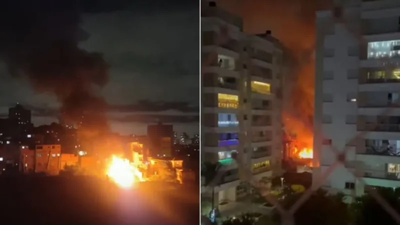 Incêndio destrói casas na comunidade do Boqueirão, zona sul de São Paulo