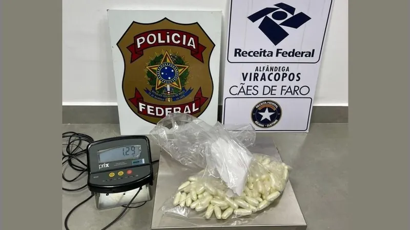 Homem é preso em Viracopos ao tentar embarcar para França com 1,3 kg de cocaína