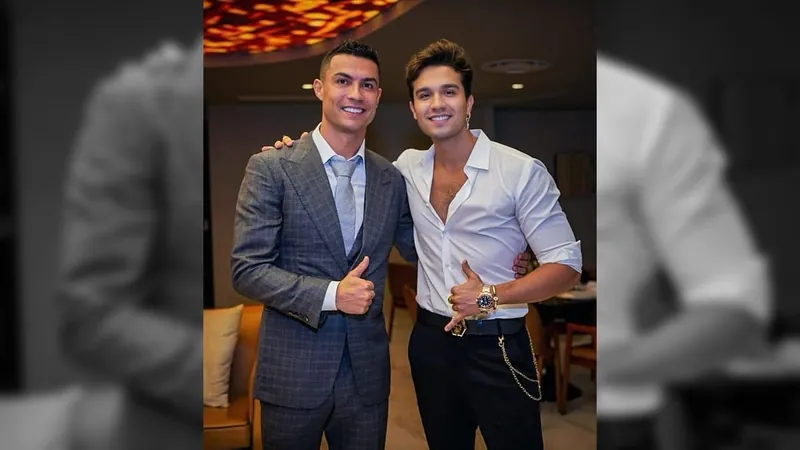 Cristiano Ronaldo e Luan Santana