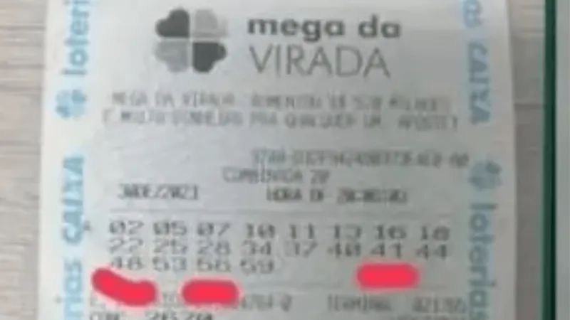 Apostador gasta quase R$ 200 mil e só acerta três números na Mega da Virada