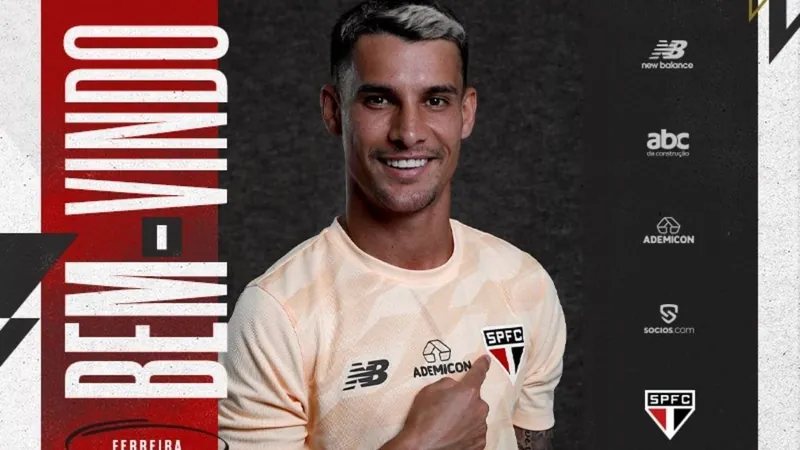 São Paulo oficializa contratação do meia-atacante Ferreirinha, ex-Grêmio