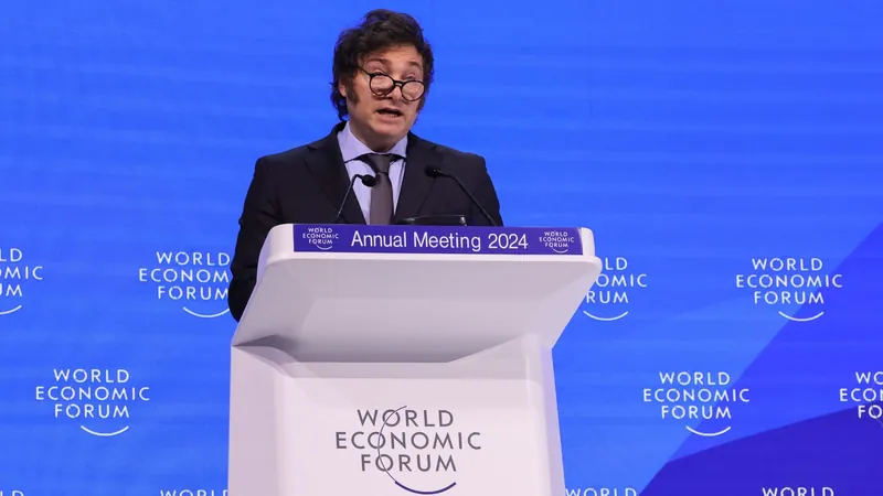 "Estado não é solução, é o problema", diz Milei durante discurso em Davos