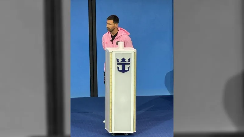 Messi participa de inauguração do maior navio de cruzeiros do mundo, em Miami