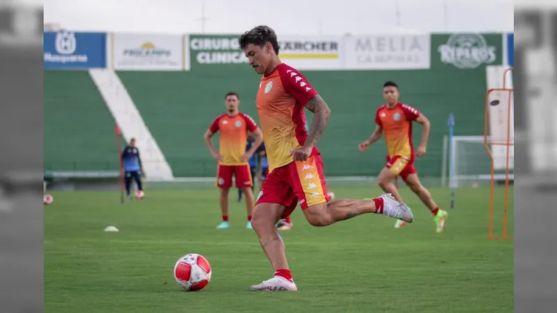 Preparação da equipe do Guarani, para a partida contra o Mirassol