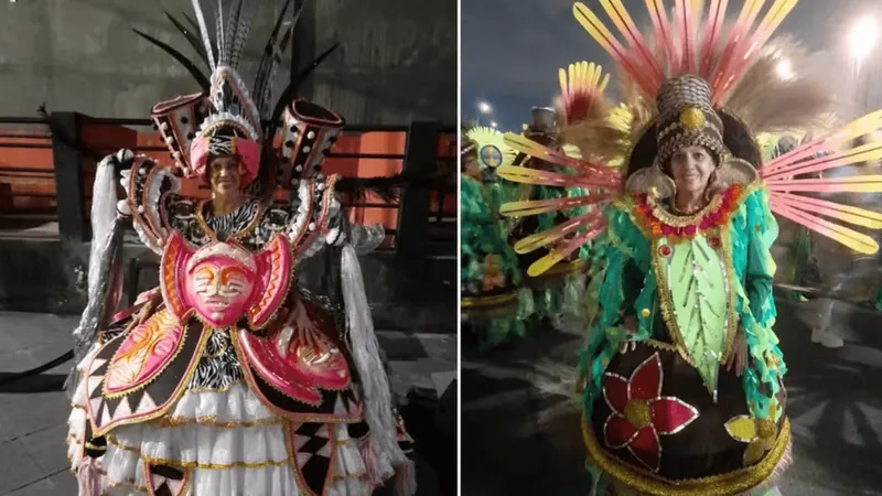 Idosa faz desafio para desfilar em 10 escolas de samba no carnaval