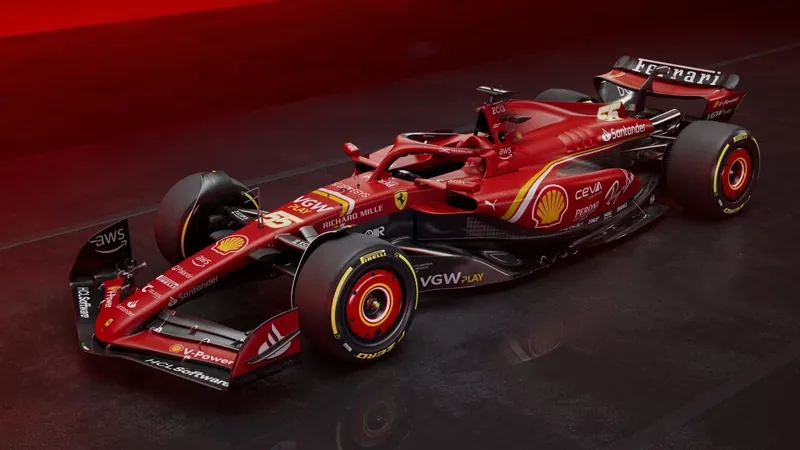 Ferrari apresenta carro para temporada 2024 da Fórmula 1; veja fotos