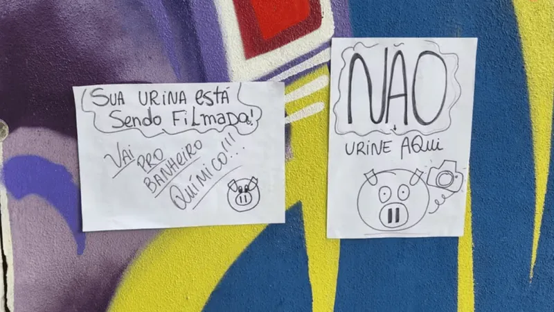 Prédio instala alarme contra xixi durante o Carnaval em Vitória