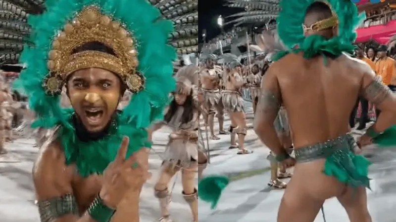 Muso do carnaval desfila com o bumbum de 116cm a mostra