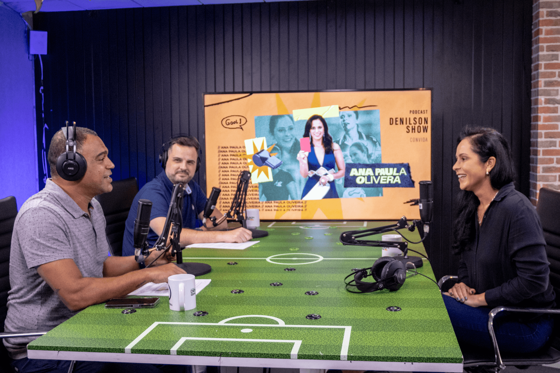 Podcast Denílson Show recebe a ex-bandeirinha Ana Paula Oliveira; assista | Band