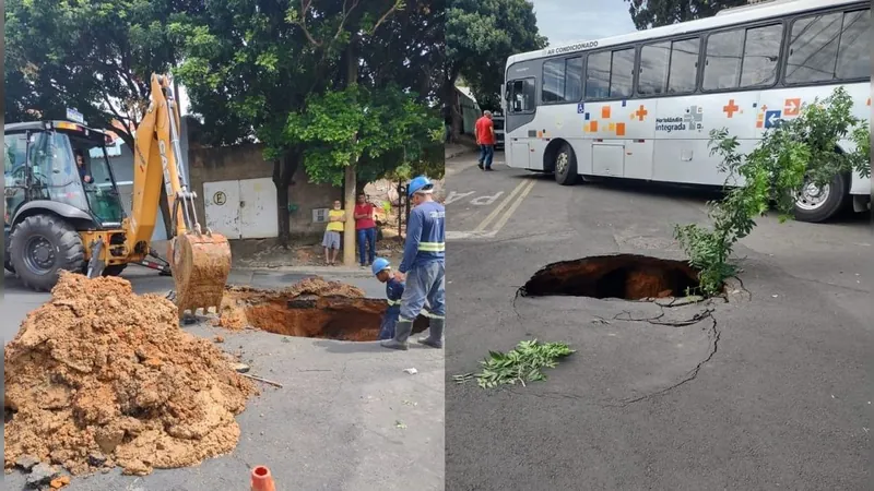 Coletivo foi removido no local e obras de reparo já foram iniciadas 