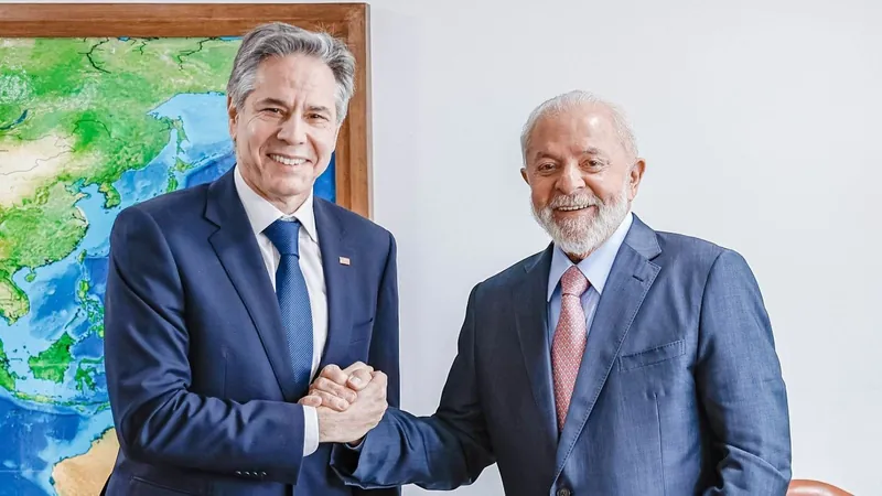 Presidente Lula e Blinken, secretário de Estado dos EUA, se reúnem em Brasília