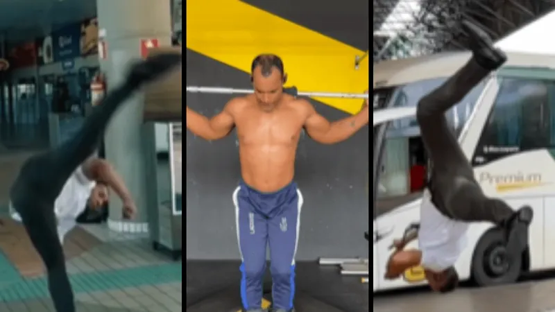 Motorista capoeirista viraliza ao fazer acrobacias entre as viagens