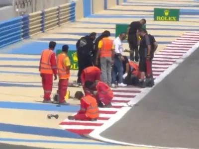 Ralo solto causa paralisação de testes da F1 no Bahrein pelo segundo dia seguido