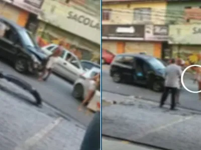 Casal vandaliza carro de outro homem durante briga de trânsito na Grande SP