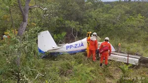 Três pessoas morrem após avião de pequeno porte cair na Bahia 