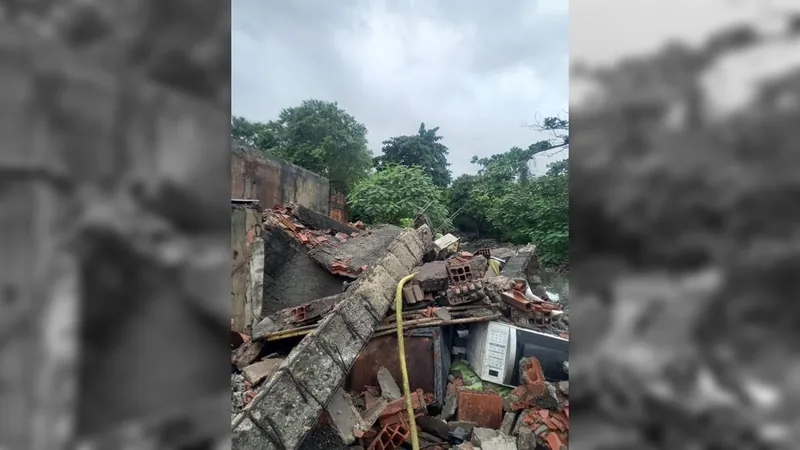 Três pessoas ficam feridas em desabamento em Nilópolis