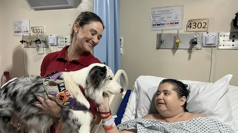 Pacientes do INCA recebem terapia assistida por cães na unidade de Vila Isabel