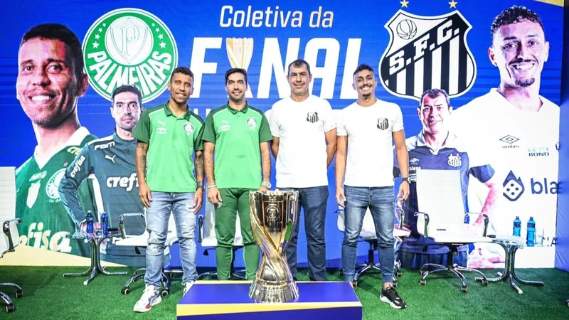 Treinadores e capitães de Palmeiras e Santos, finalistas do Paulistão 2024