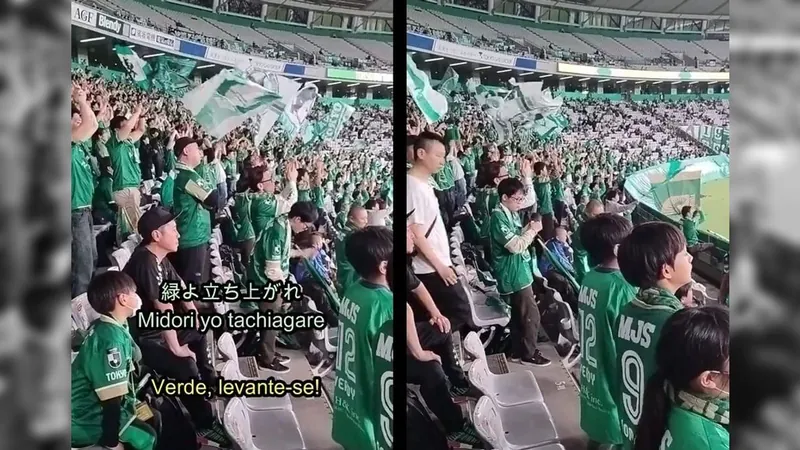 Torcedores cantaram a paródia no estádio durante uma partida
