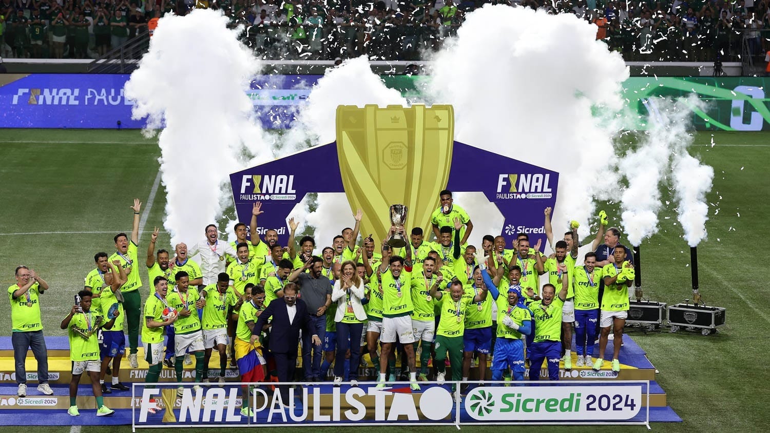 Palmeiras vence Santos e é campeão paulista pela vigésima sexta vez